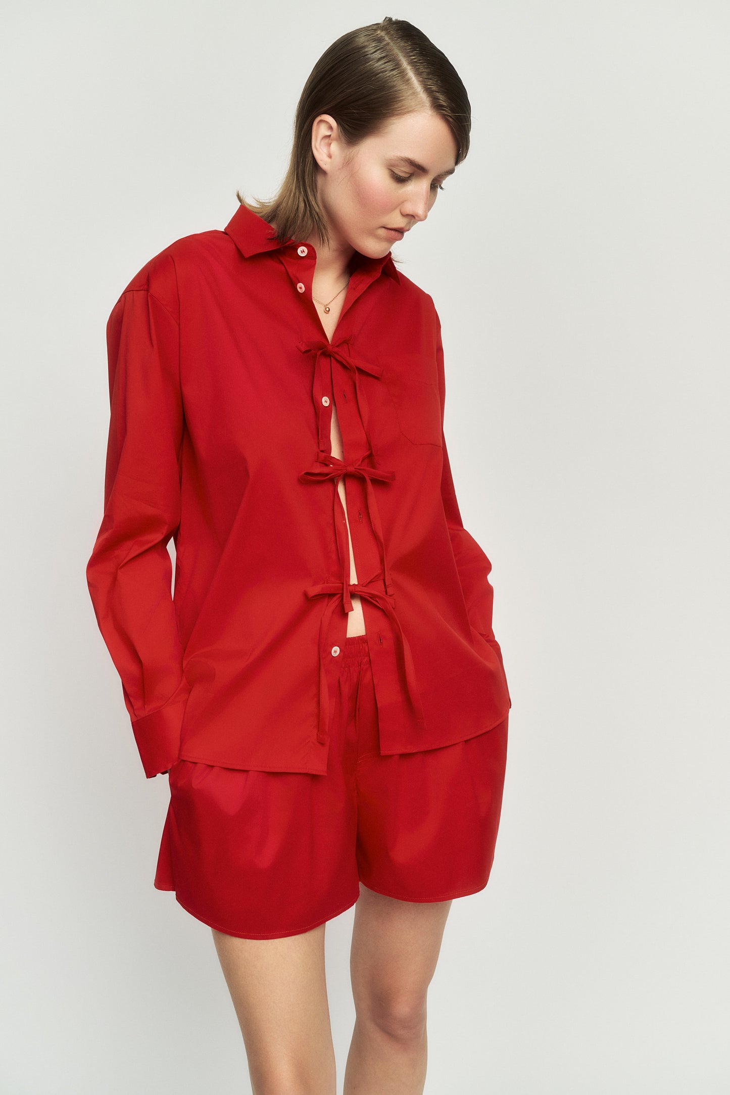 Arizona soft cotton shirt vivid Red