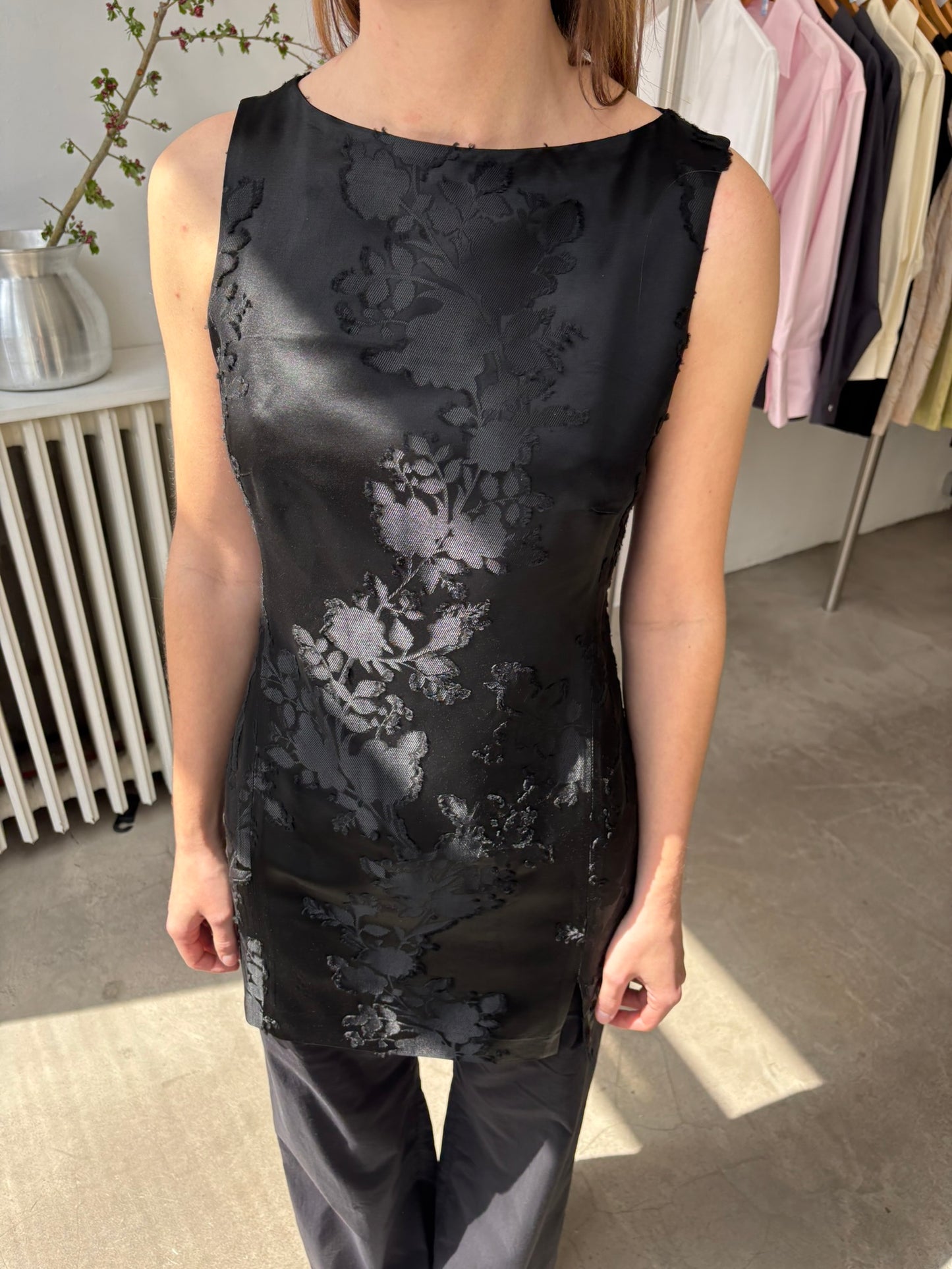 Floral Jacquard Mini Dress