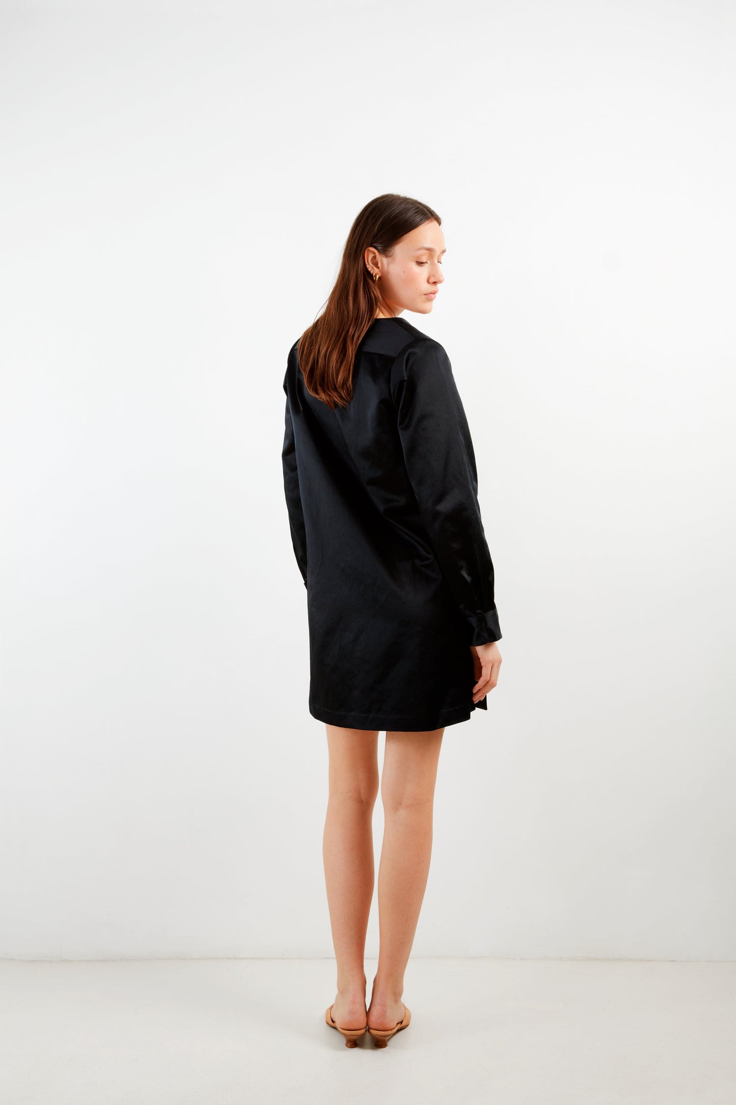 Vienna Dress - Black Satin MA/RÉ