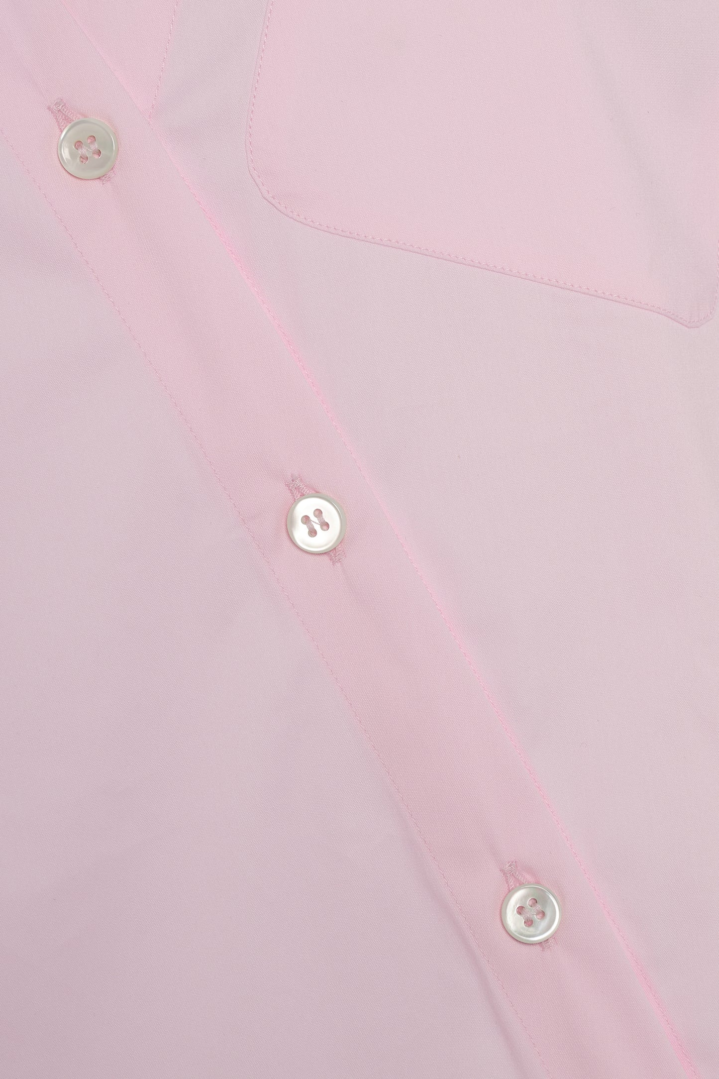 Signature asymmetrical light cotton shirt Pink