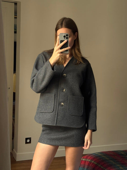 Cardi-jacket Dark Grey MA/RÉ
