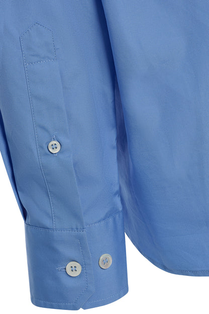 Arizona shirt in royal blue cotton Poplin
