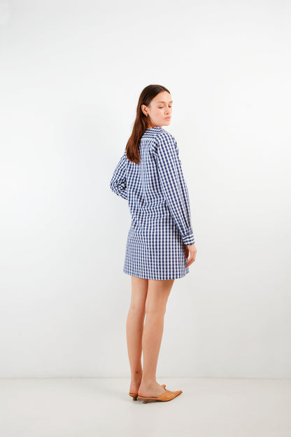 Vienna Dress - Navy Gingham MA/RÉ
