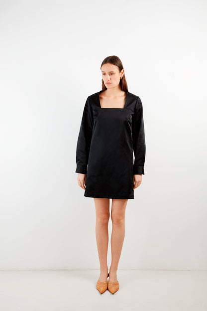 Vienna Dress - Black Satin MA/RÉ