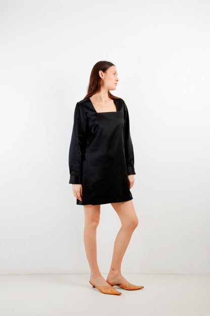 Vienna Dress - Black Satin MA/RÉ
