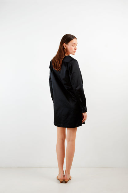 Vienna Dress - Black Satin MA/RÉ
