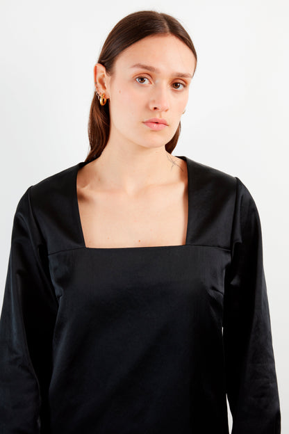 Vienna Dress - Black Satin MA/RÉ