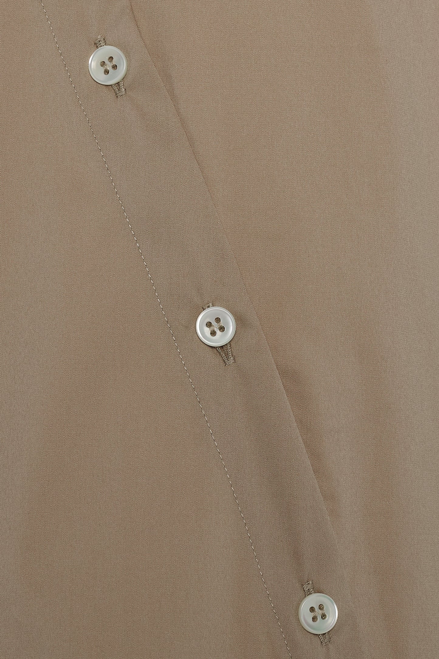 Signature asymmetrical light cotton shirt Sand