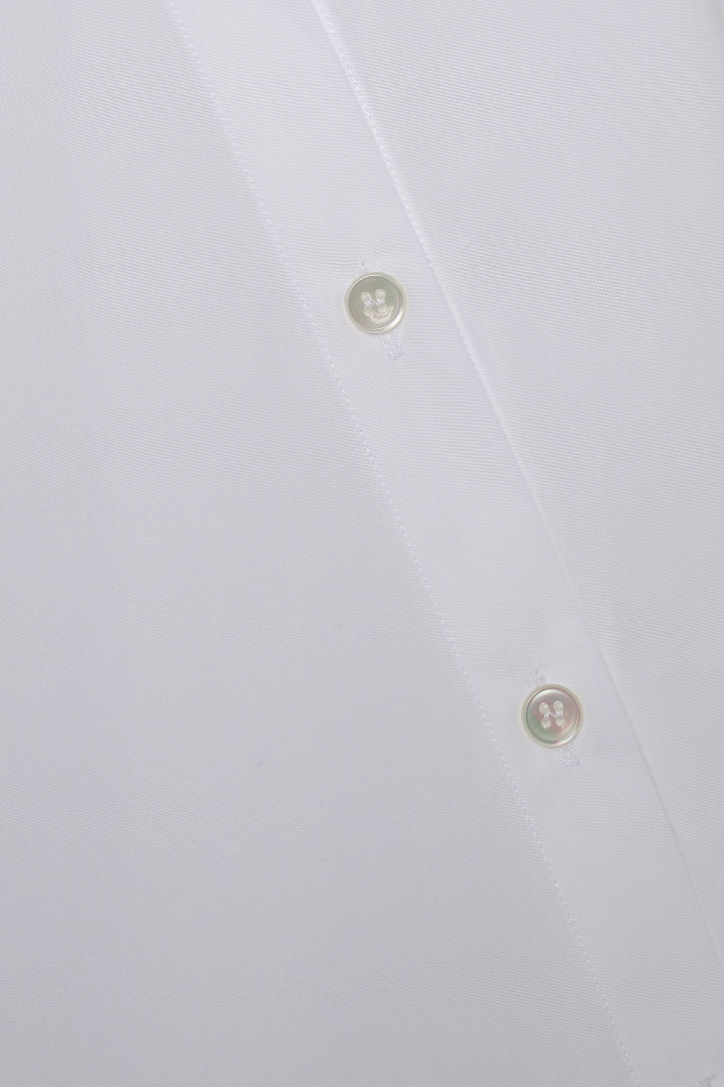 Signature asymmetrical compact cotton shirt White EASY IRON