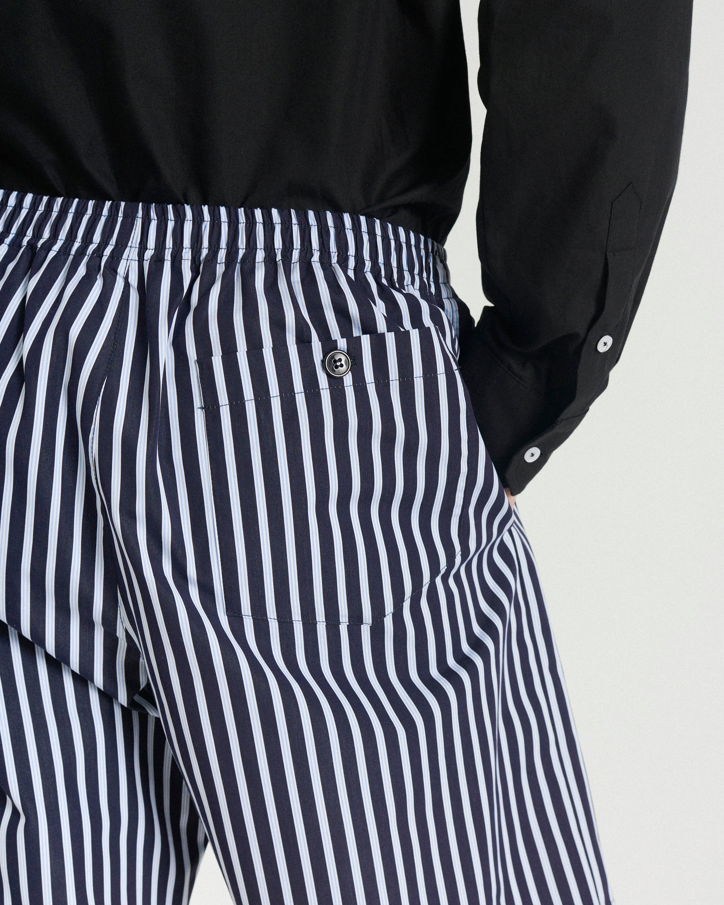 Striped Poplin Bermuda Shorts