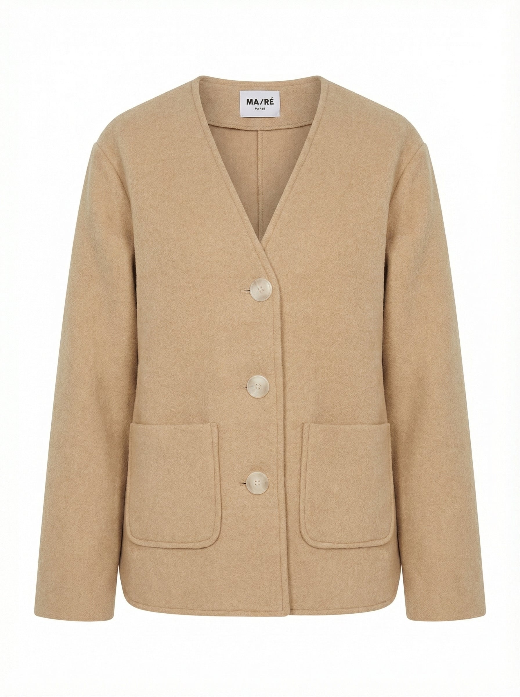 Cardi-jacket in brushed Wool