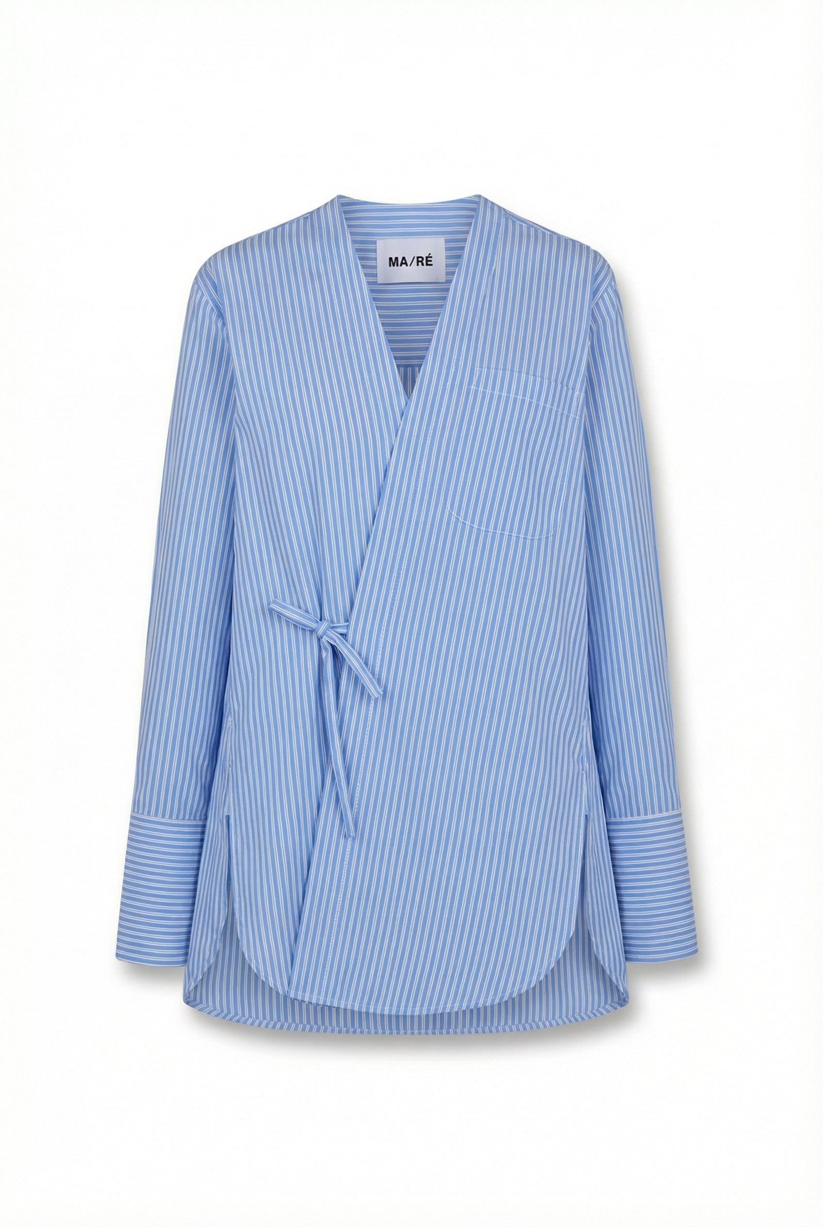Kimono shirt in poplin stripe EASY IRON