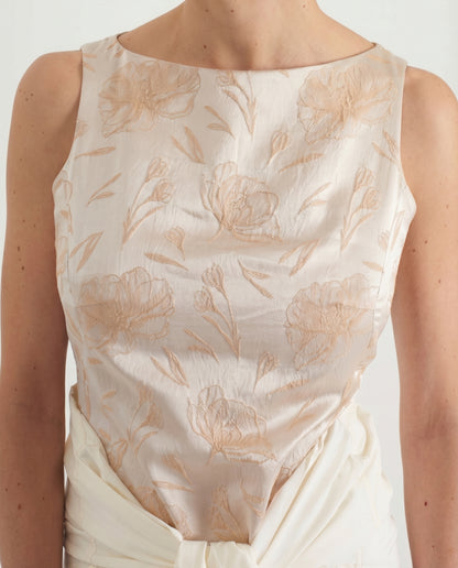 Floral Jacquard Mini Dress