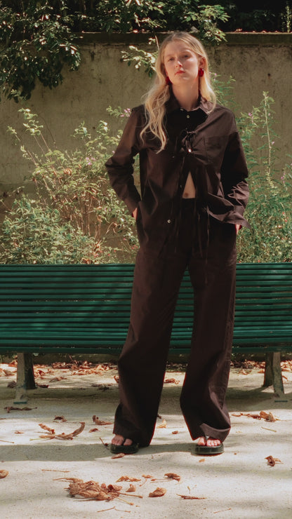 Wide pants Chocolate